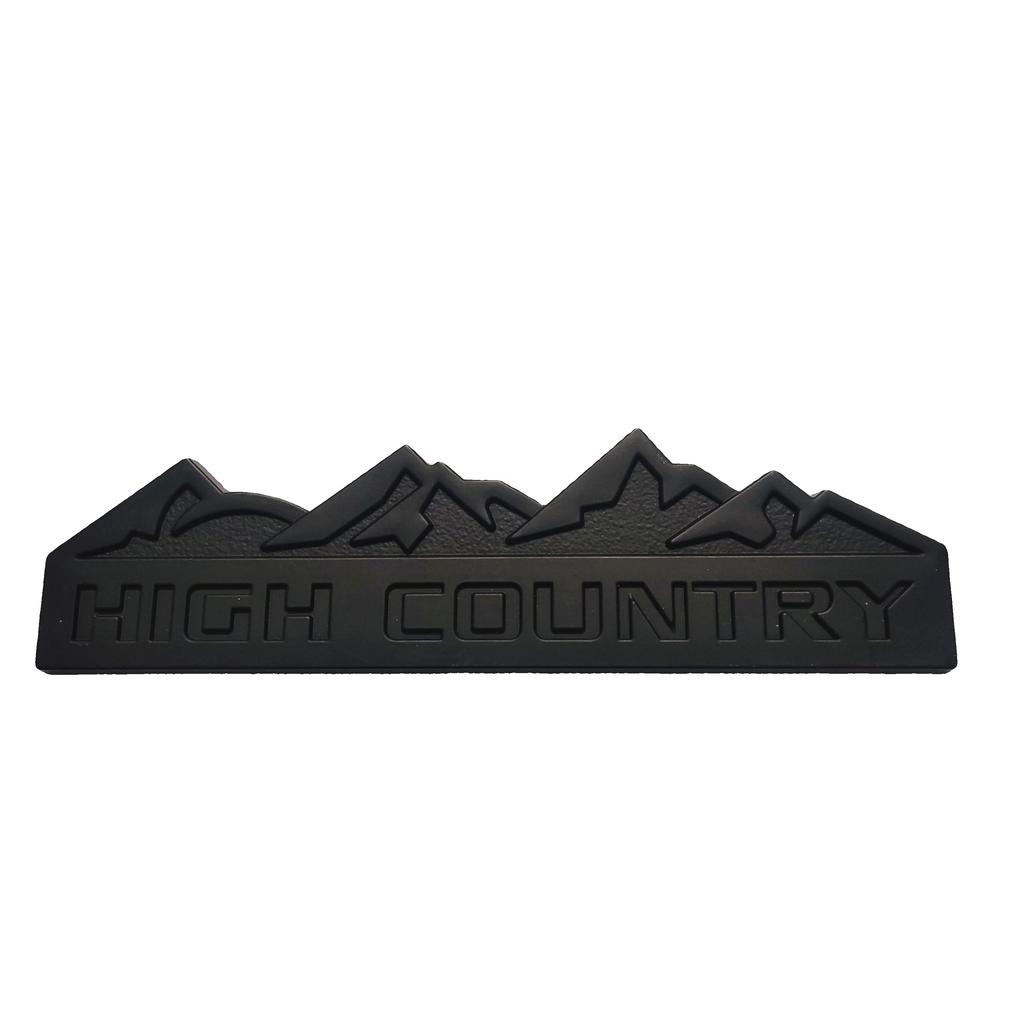 AABHC1 HIGH COUNTRY 3D Zinc Alloy Car Sticker Suitable for Chevrolet, Jeep, Dodge and Ford Modified Snow Mountain Metal Car Logo