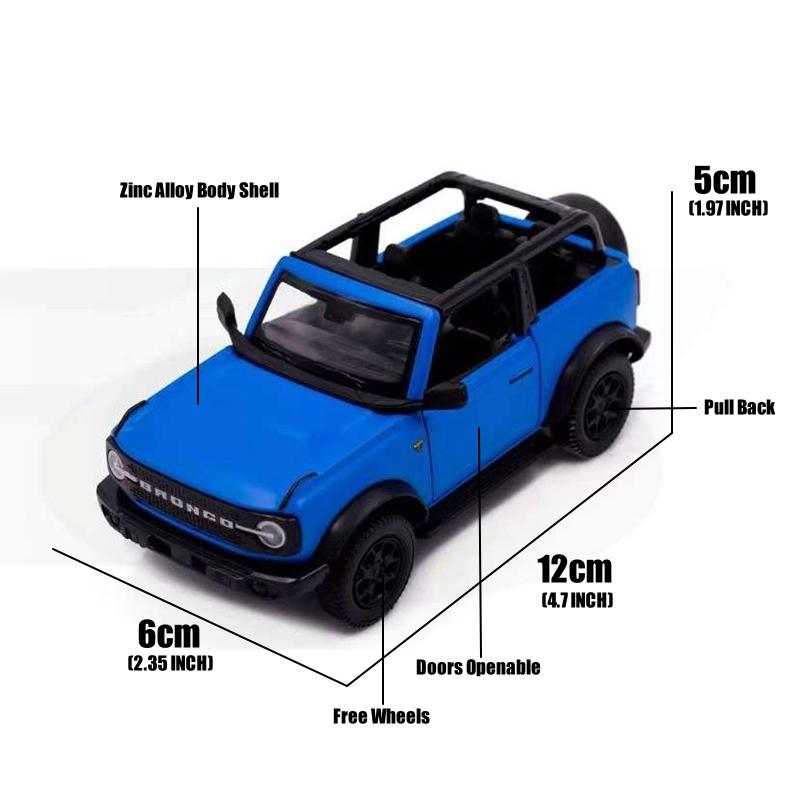 1/36 Ford Bronco SUV внедорожная игрушечная машинка модель для детей RMZ City литая миниатюра инерционная коллекционная подарочная для мальчиков