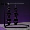 Lightweight Bat Pumpkin Skeleton Dangle Jewelry 1 Pair Halloween Earrings for Women, Acrylic Gothic Earrings, Creative Printed Spooky Drop Party