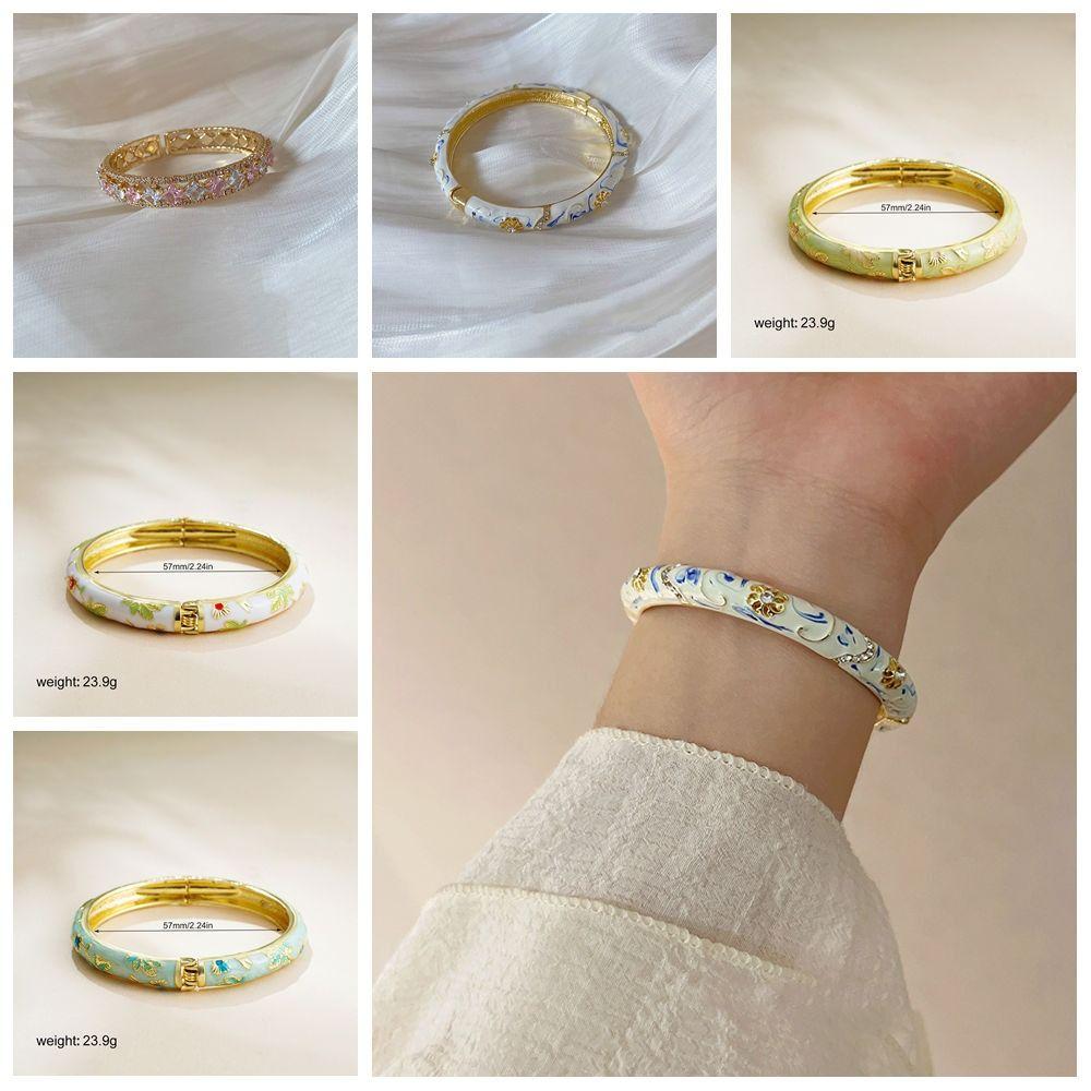 Традиционный ажурный браслет с цветком, китайский женский браслет на руку, ювелирные изделия, подарки