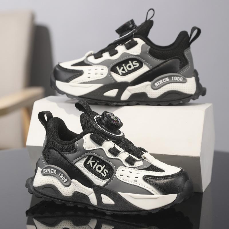 Children's Shoes 2025 Spring and Summer New Mesh Breathable Girls Sports Shoes Medium Older Boys Running Dad Shoes