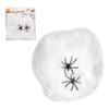 Stretchable Spider Web - Halloween - 20g - White Decoration - 2 Fake Spiders