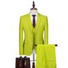 Men's Slim Fit Three-Piece Suit, Multi-Color British Wedding Tuxedo, Plus Size Groomsman Set
