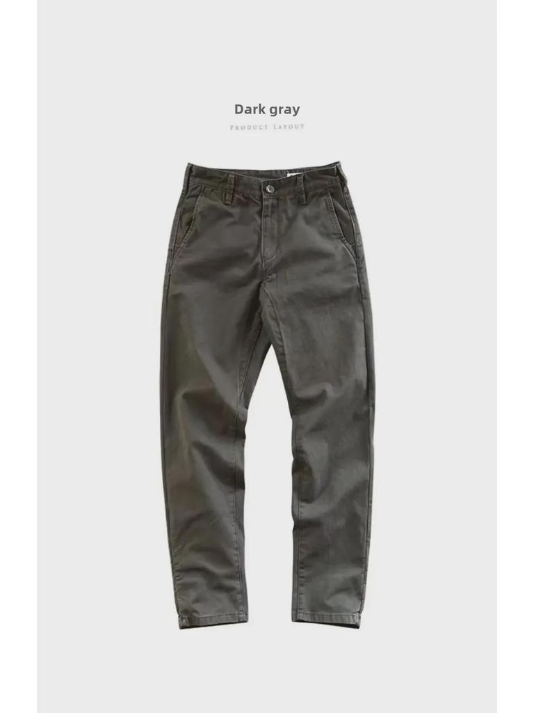 Мужской хлопковый прямой повседневный комбинезон - 2024 American Retro High Street Fashion