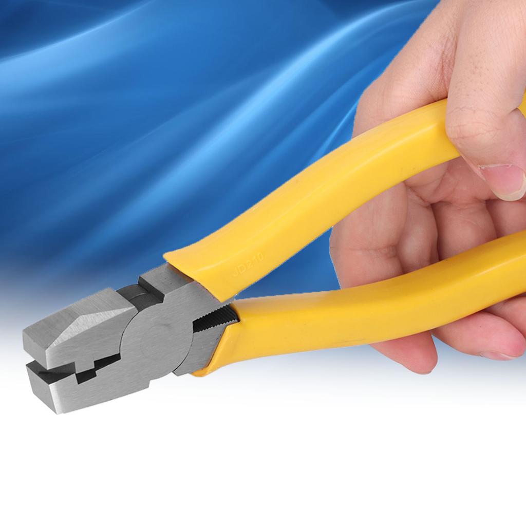 7.9in Stainless Steel Flanging Pliers Triangular Right Angle Seaming Pliers with AntiSlip Handle