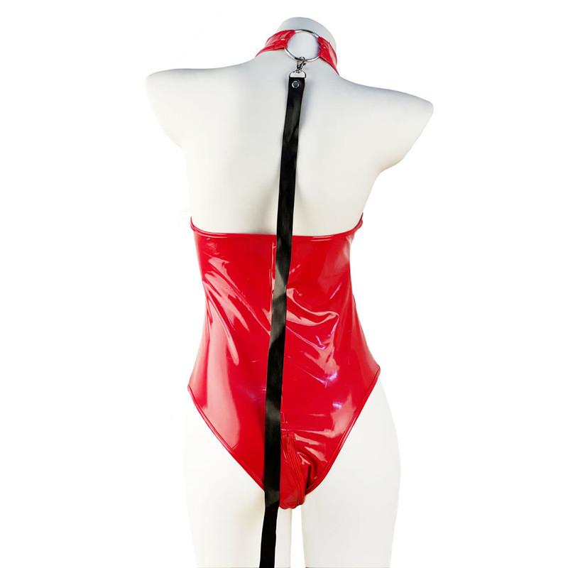 Сексуальные женские комбинезоны из искусственной кожи и латекса с поясом, с высоким вырезом, боди из искусственной кожи с эффектом мокрого вида, клубные костюмы, перчатки, длинные чулки