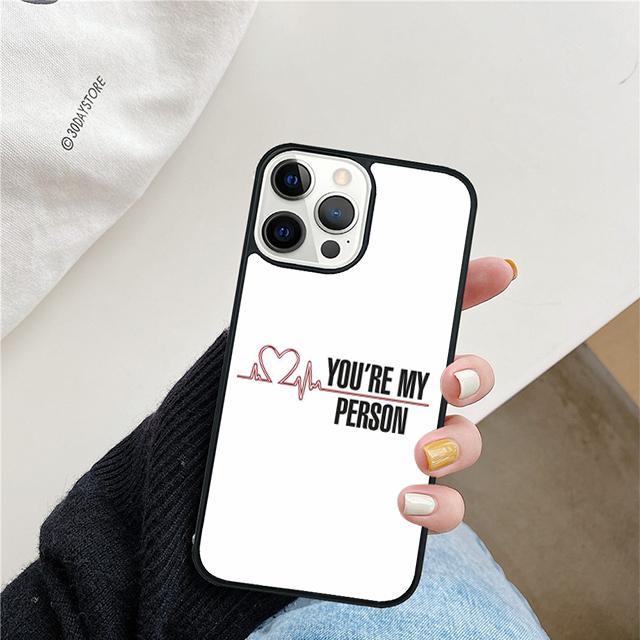 Чехол для телефона Grey's Anatomy "Ты мой человек" для iPhone 17 Air 15 16e Чехол 11 13 14 Pro Max 12 Plus Max Fundas