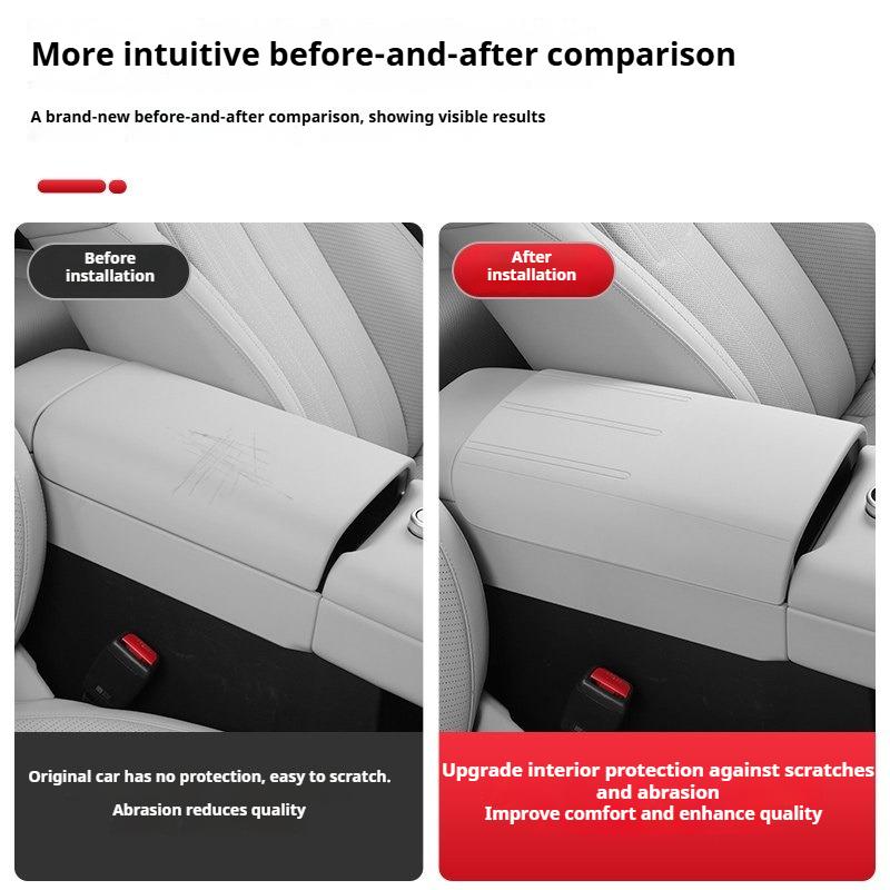 For BYD Equation Leopard Titanium 7 Car Armrest Box Protective Cover Anti Fouling Pad Silicone Scratch Resistant Accessories