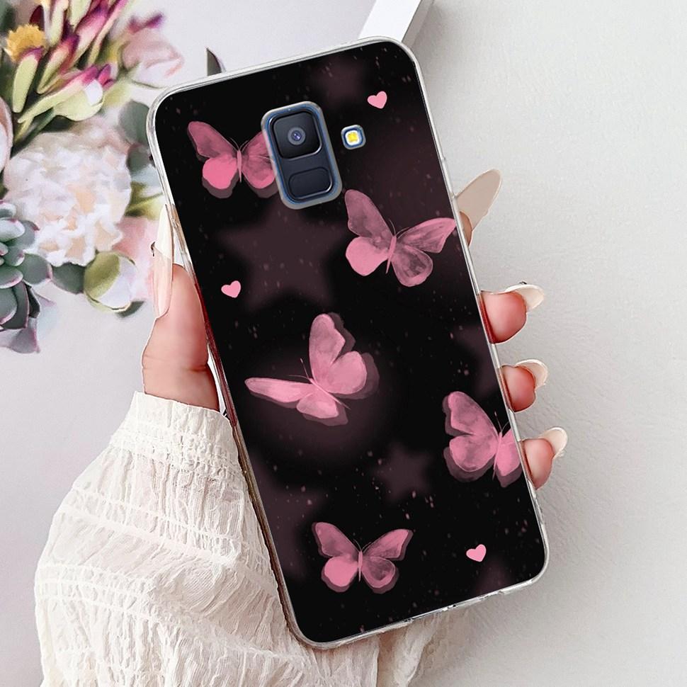Чехол для Samsung Galaxy A6 2018 Роскошный Расписной Чехол Мягкий Силиконовый Чехол для Телефона Для Samsung A 6 A6 GalaxyA6 2018 Задняя Крышка Coque