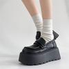 Retro British Style Heightened Platform Small Leather Shoes for Women's 2025 New Autumn and Winter Versatile Skirt Loafers