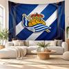 Real Sociedad FC Wall Tapestry, Soft Fabric Wall Hanging, Decorative Backdrop For Bedroom Home Wall Art