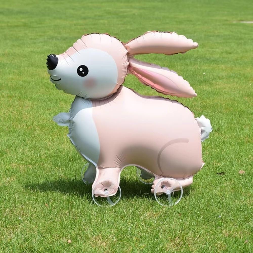 with Wheels Cartoon Movable Balloon Animals Walking Balloon  Kids Birthday Party Decoration