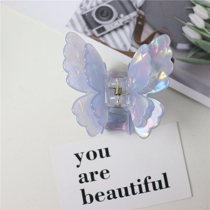 Colorful Butterfly Hair Clip For Women Sweety Pearlescent Fairy Gripper Clips Girls Summer Outdoor Beach Trendy Hair Accessories