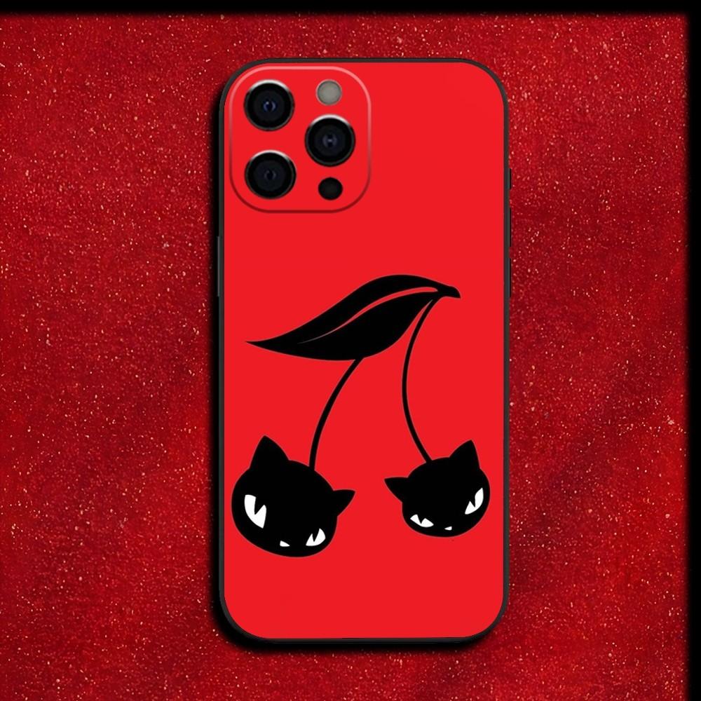 Чехол для телефона Кот E-Emily The Strange для iPhone 16,15,14,13,12,11,Pro,X,XS,Max,XR,Plus,Mini Мягкий Черный Чехол