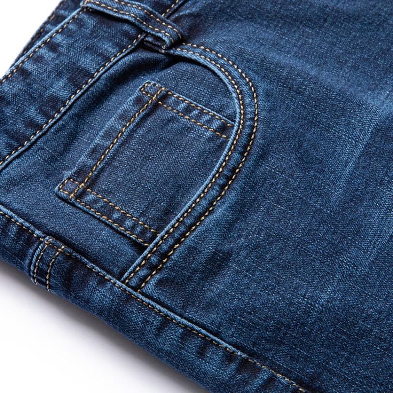 Hengyuanxiang Мужские джинсы из эластичного денима прямого кроя свободного силуэта