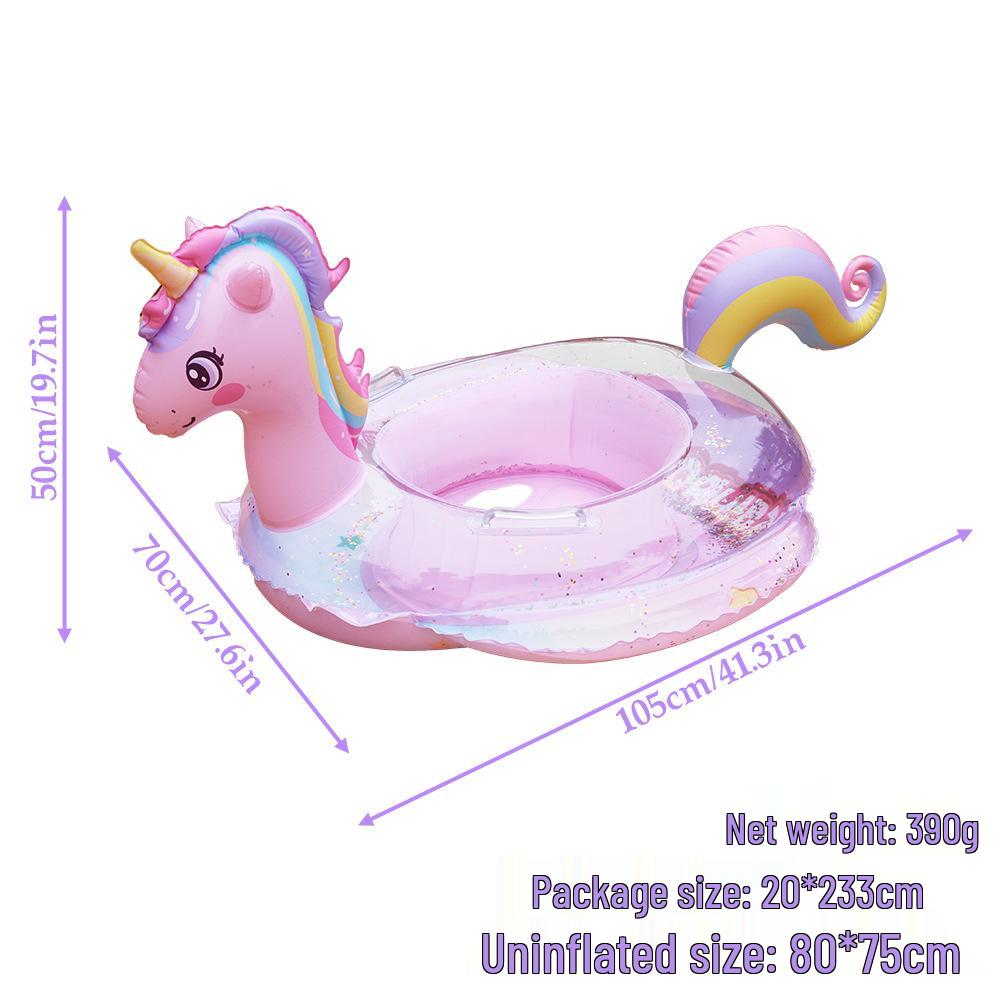 Rainbow Unicorn Inflatable Baby and Toddler Swim Ring