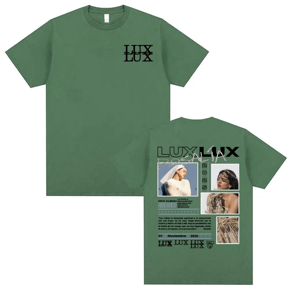 Singer Rosalia 2025 Album LUX Logo Cover T Shirts Unisex Women Fashion Aesthetic Oversized Tshirt Casual ONeck 100 Cotton Tshirt