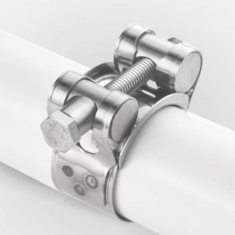 6 шт. Зажимные хомуты для труб, усиленные, с Т-болтом, зажимы для выхлопной трубы, металлический крепеж, ремонтные хомуты, инструменты, крепеж, простые в установке