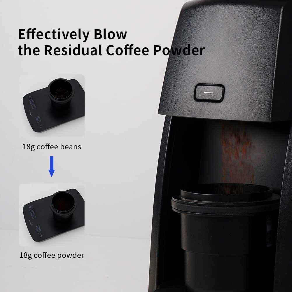 Coffee Grinder Single Dose Hopper Baratza Encore Coffee Grinder Silicone Bellows with Mental Lid for Residual Coffee Grounds Black
