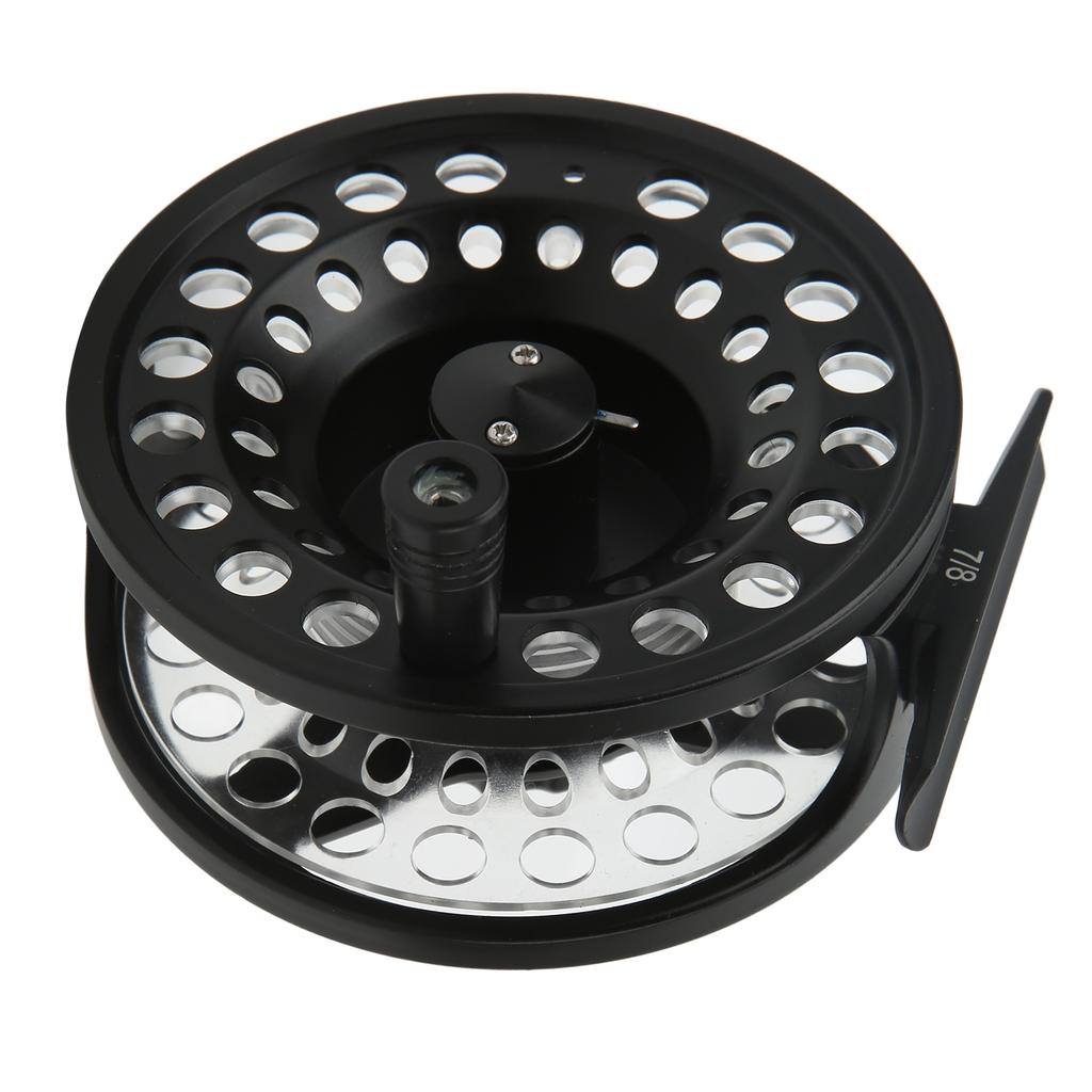 7 8 Fly Fishing Reel Aluminium Alloy Large Capacity Fishing Wheel for Right and Left Hand Outdoor Black