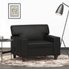 VidaXL Armchair, Seat with Padded Armrests and Backrest, Sofa with Cushion, Living Room Furniture, Modern, Black 359407