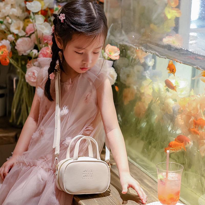 Ретро Однотонная Сумка-тоут и Кроссбоди с Буквами для Детей - Универсальный Кошелек для Монет для Родителей и Детей