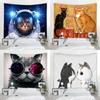 Home Wall Decoration Tapestry Funny Cat Background Hanging Cloth Office Living Room Tapestry