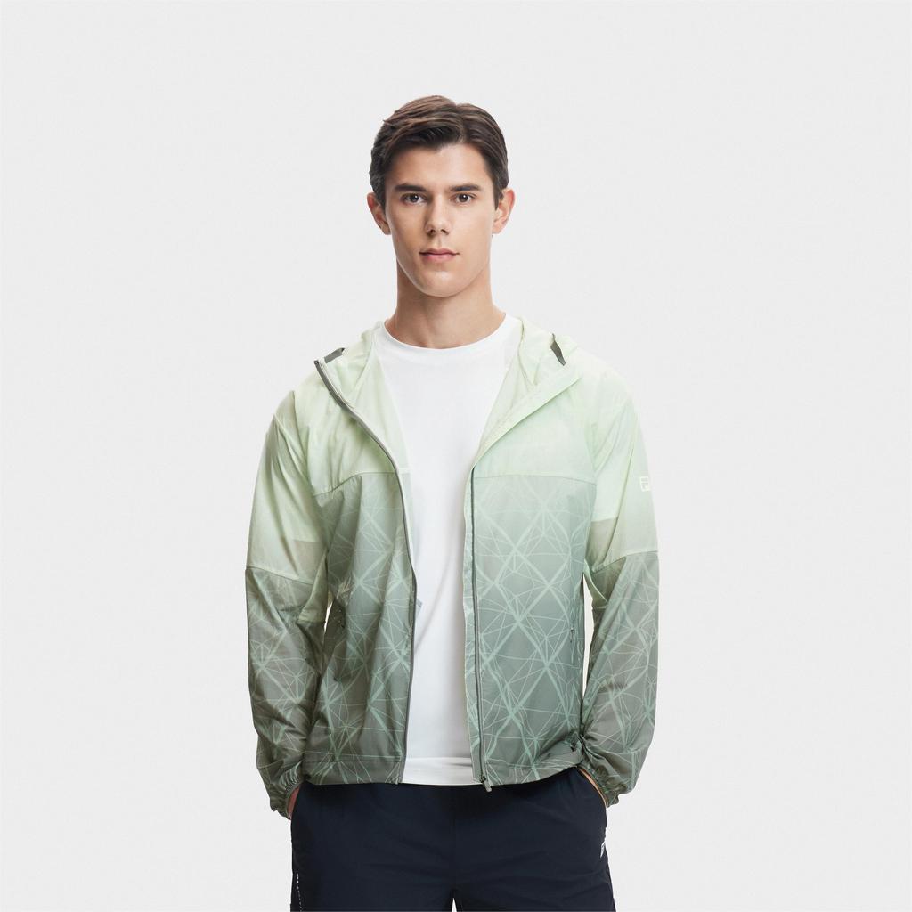 Men's FILA Jackets Men's All Over Print Hooded Moderate Straight Fit
