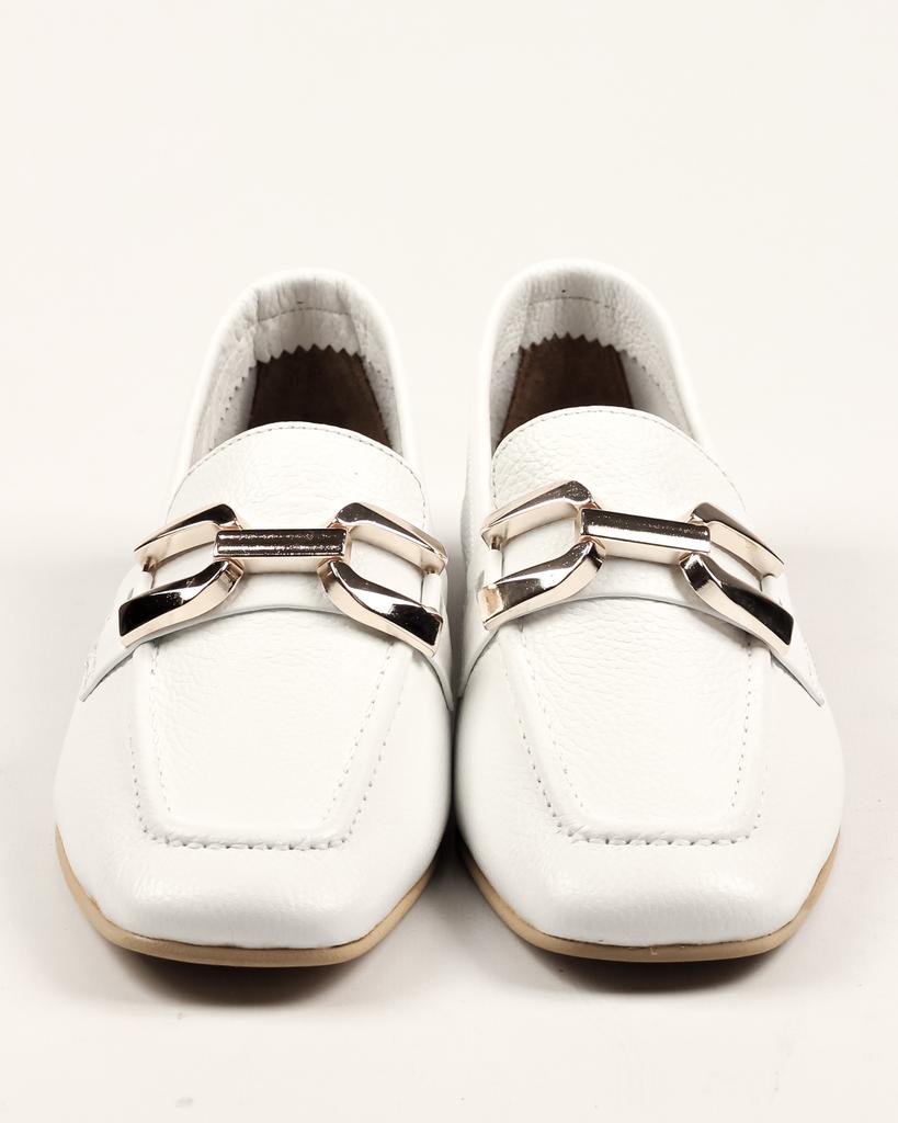 Лоферы Mario Muzi 866 36 Белые кожа