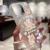 Чехлы для мобильных телефонов iPhone 11 13 15 Pro Max 12 14 Pro Max Чехол для iPhone 16 15 Plus 13 Pro 12 Матовая текстура с рисунком в виде мультяшных цветов