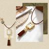 Женские карманные часы Французское элегантное ожерелье с подвеской-кисточкой Для нее Подарок женщине на день рождения Кварцевый механизм Ретро Модные ювелирные изделия