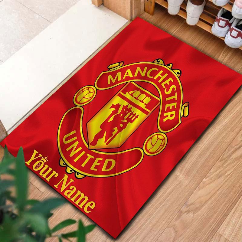 Manchester United F Custom Name Carpet Rug for Living Room Bedroom Home Sofa Decoration,Kids play Non-slip Floor Mat