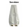 TOM ADAM Men's Loose Fit Rivet Workwear Pants