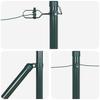 Fence Posts with Drive in Sleeve 7 Pcs Green