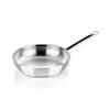 Frying Pan - BRA - 24 Cm - 18/10 Stainless Steel - Triple Diffuser Base - Ergonomic Handle