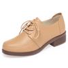 Мягкая подошва, Мягкая шнуровка спереди, Удобный средний каблук, Неутомительные ноги, Маленькие кожаные туфли, Однотонные, Универсальная рабочая обувь, Отдельные туфли