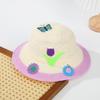 Spring and summer macaron baby sun hat girls children's fun butterfly flower cute sun hat children's gift