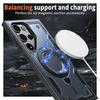 Для Magsafe Магнитный 360° Вращающийся Металлический Автомобильный Держатель Бронированный Чехол для Телефона Для Samsung S26 Ultra S26 Plus S26 Жесткий ПК + Мягкий ТПУ Задняя Крышка