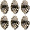 6pcs Ring Pull  Small Cabinet Pull In Antique Brass  Flower Closet Cabinet Door Knob for Cabinets  Armoires(Single Hole with Screw)
