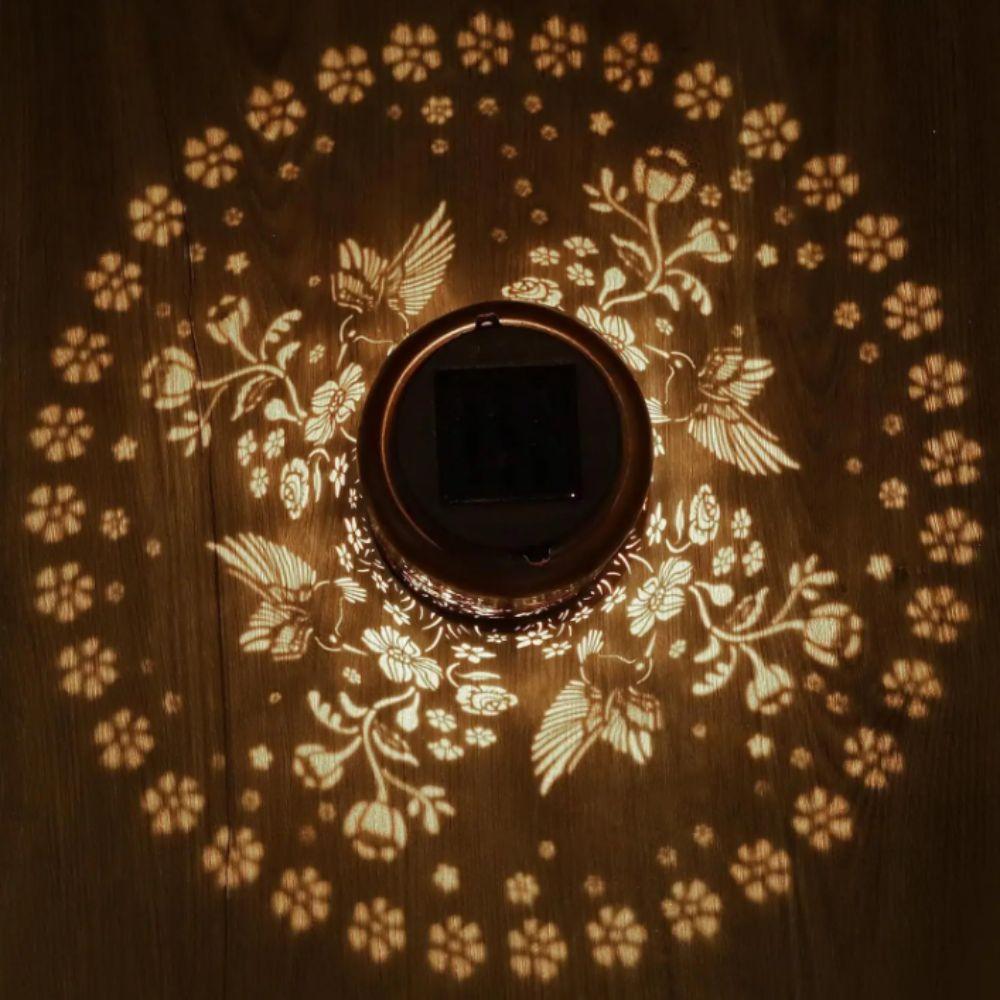 Vintage Style Hanging Solar Light Metal Material Outdoor Lantern LED Garden Light  Lawn Pathway