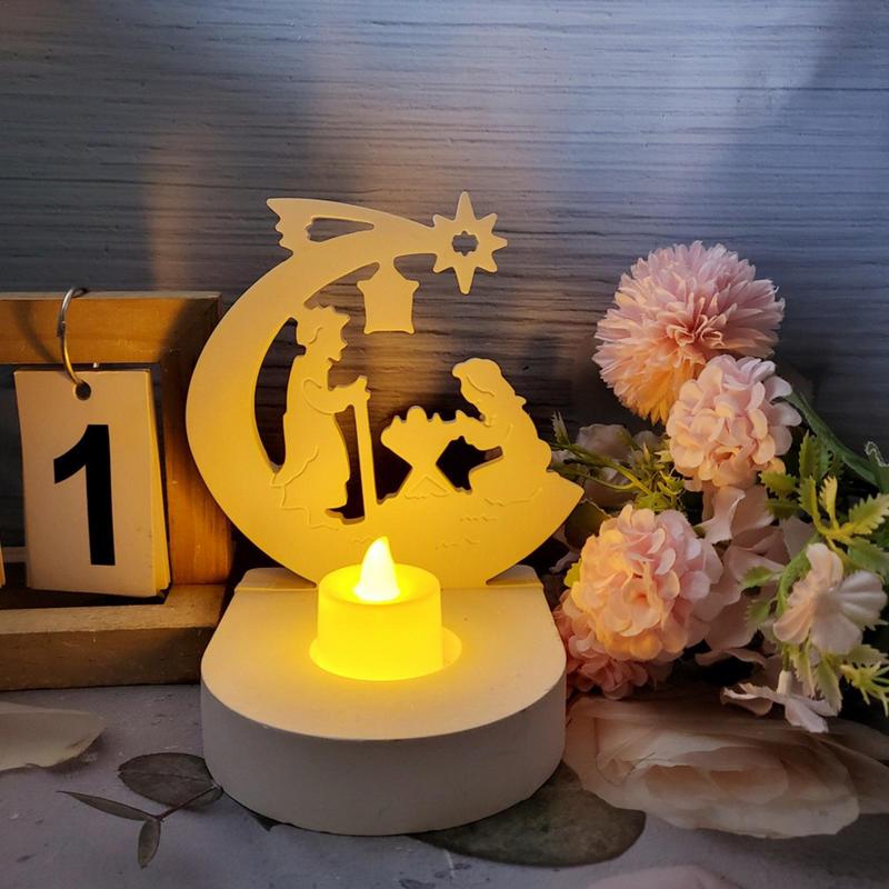 Nativity Silicone Casting Moulds Reusable Silicone Mold Easy Release Nativity Mold Casting Moulds Safe Non-Stick Candle Mold For