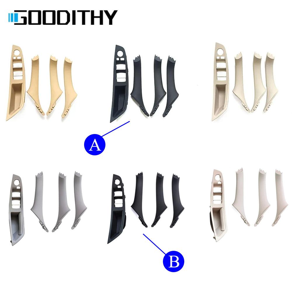 4PCS Interior Window Lift Switch Cover Driver Door Inner Handle Cover Trim For BMW 5 Series F10 F11 520i 523i 525i 528i 535i