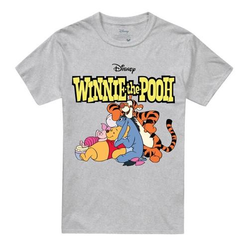 Winnie the Pooh Unisex Adult Friends Retro Logo T-Shirt