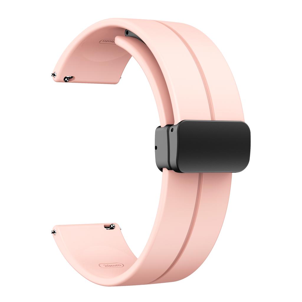20 мм 22 мм Ремешок для Samsung Galaxy watch 4/5 pro/classic/gear s3/active 2 Спортивный Силиконовый Магнитная Пряжка Huawei GT 2 2e 3 ремешок