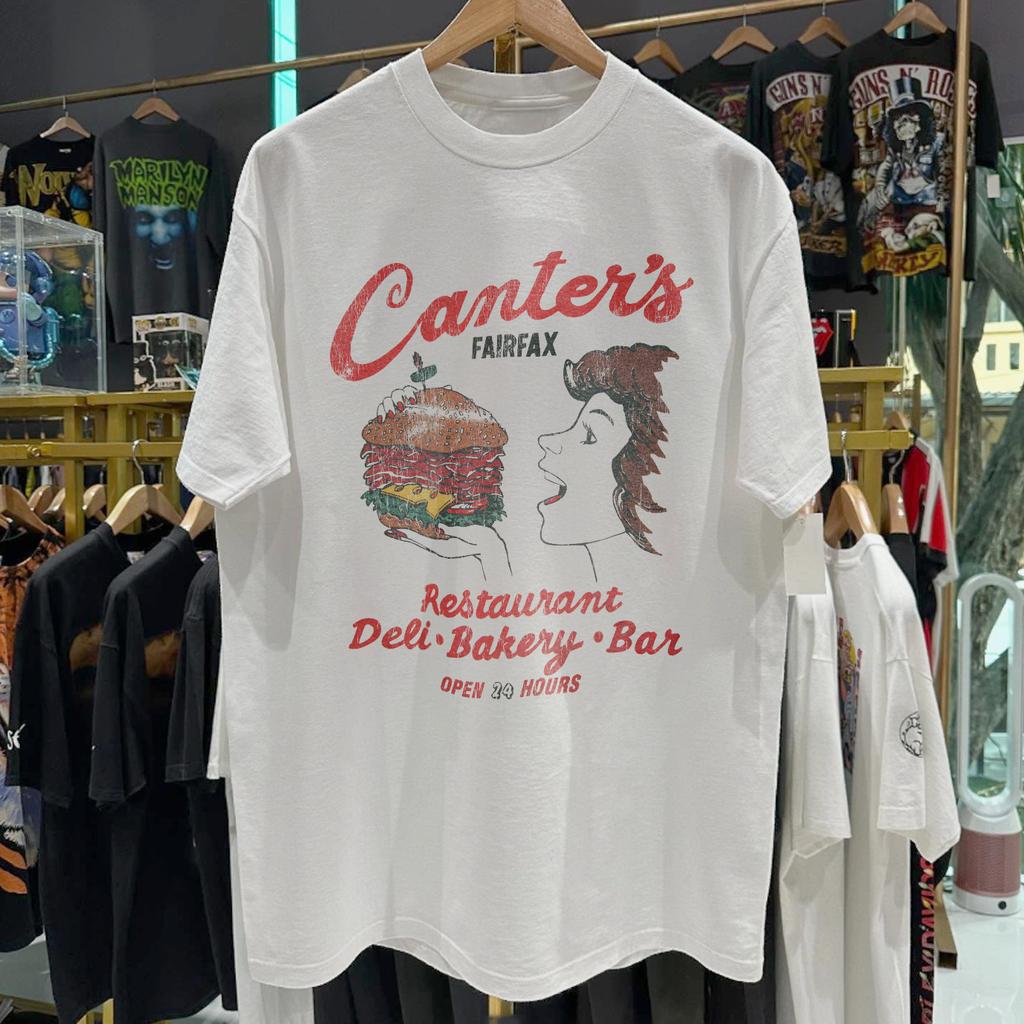 90's Canter'S Deli 'Fairfax' Aged T-Shirt White M