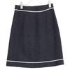 Salvatore Ferragamo Linen Blend White Line Tight Skirt 38 blackUsed