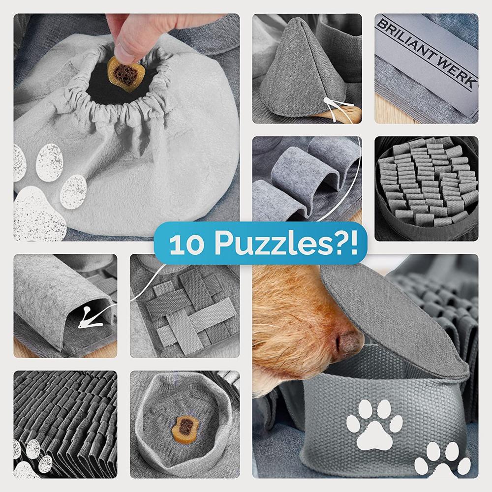 Коврик для собак Snuffle для крупных собак и собак любого размера с 10 тренировочными элементами и 3 уровнями сложности