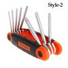 Hexagon Spanner 8 In 1 Folding Portable Screwdriver Set Multifunctional Hexagonal Wrench Hand Tool Llave
