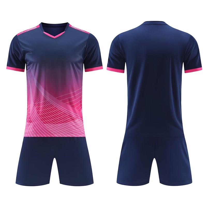 Mens Soccer Jersey Set Short Sleeve Team Training Uniform Breathable Football Shirt Kids