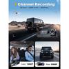 4K Triple Dash Cam GPS Front Inside and Rear 3CHs WiFi Car Camera with APP Control Night Vision 24H Parking Mode Loop Recording